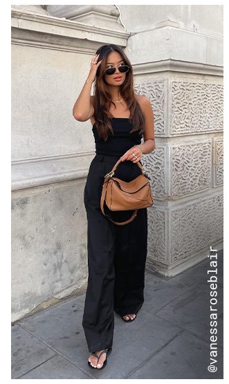 premium tailored wide leg trouser