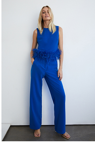 clean slim straight trousers