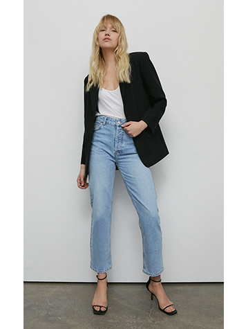 94s denim authentic straight leg jeans