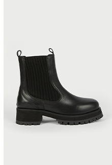 real leather chunky chelsea boot