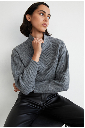 diamond stitch jumper