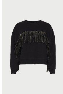 stud tassel sweatshirt