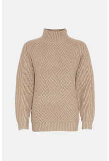 diamond stitch longline jumper