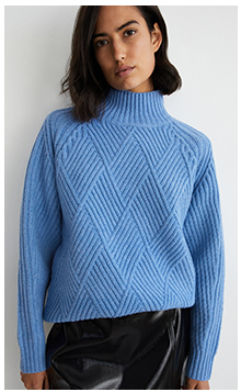 diamond stitch longline jumper