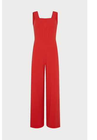 jersey crepe corset detail jumpsuit