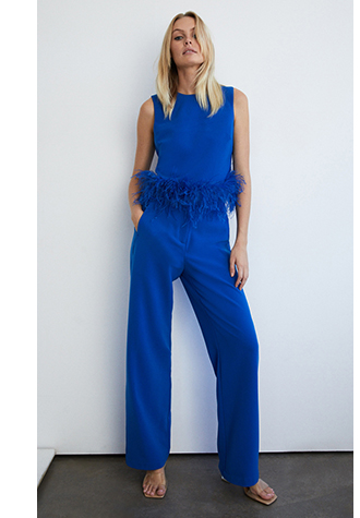 clean slim straight trousers