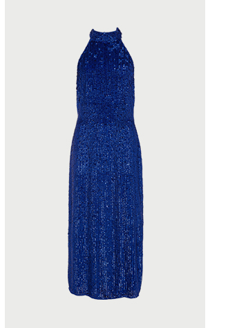 sequin halter neck maxi dress