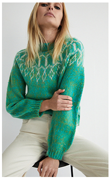 twisted fairisle knit jumper
