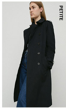 petite raglan sleeve belted trench