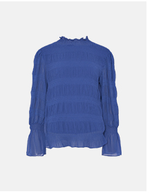 shirred detail high neck top