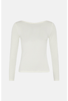 slash neck long sleeve top