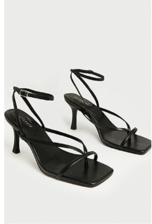 strappy thong heeled sandal