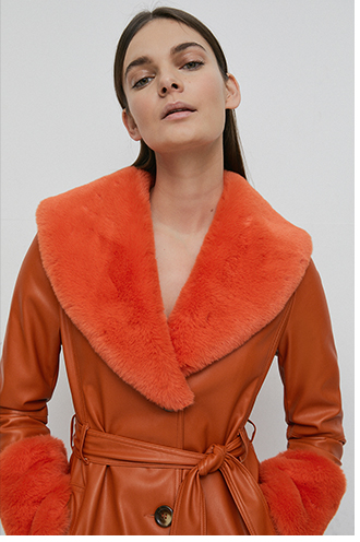faux leather penny lane coat