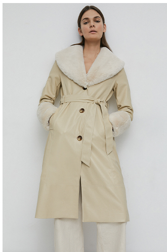 faux leather penny lane coat