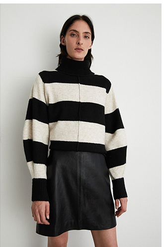 real leather clean pelmet skirt