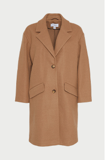 single breasted relaxed tailored coat