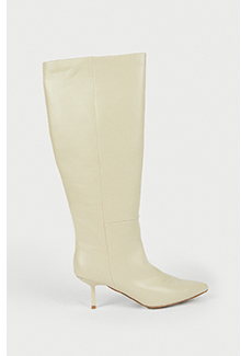 low heel slouch knee high boot