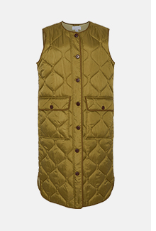 ultimate long line quilted liner vest