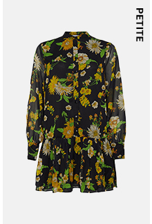 petite recycled polyester mini shirt dress
