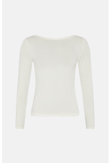 slash neck long sleeve top