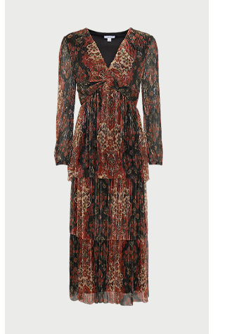 paisley-metallic-plisse-tiered-twist-midi-dress