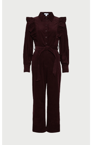 cord-frill-front-belted-jumpsuit