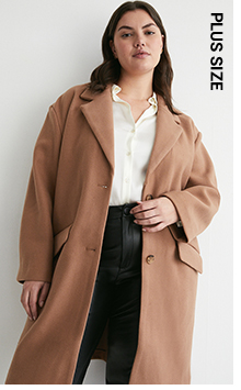 plus size relaxed tailored coat