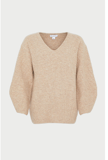 rib cosy v neck knit jumper
