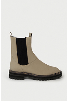 real leather double stitch chelsea boot