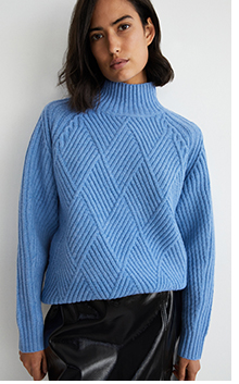diamond stitch longline jumper