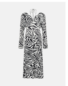 animal satin maxi dress