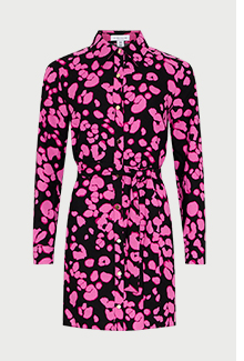 animal mini shirt dress
