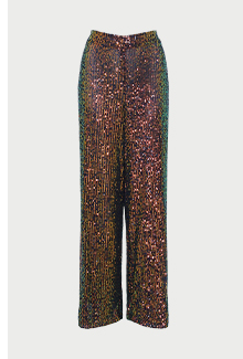 drape sequin wide leg trouser coord