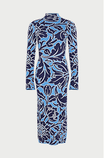 wh x william morris society metallic floral jacquard dress
