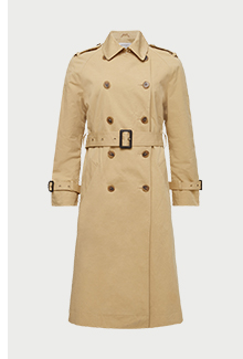 raglan sleeve belted trench
