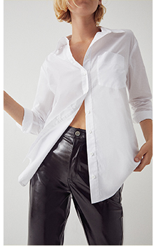 cotton poplin oversized shirt