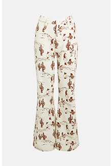 warehouse x kara rose printed flare jeans
