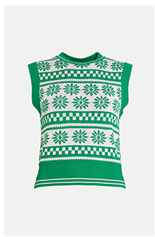 warehouse x kara rose daisy recycled knit tank