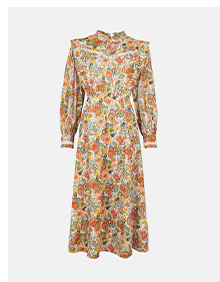 petite paisley lace insert midi dress