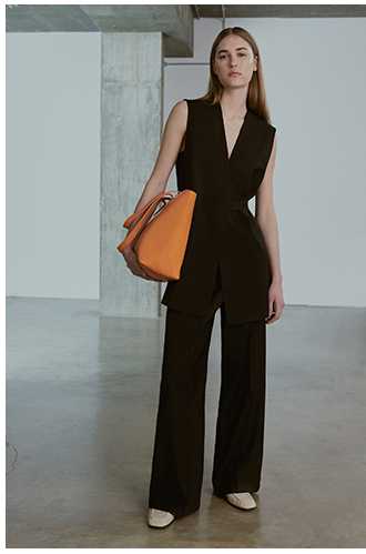 longline collarless vest