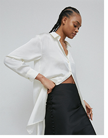 satin longline shirt