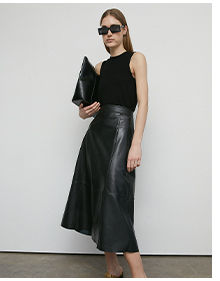 real-leather-a-line-midi-skirt