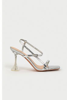 strappy flare bottom heel