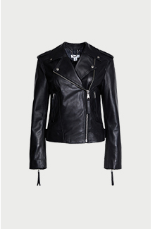 real leather biker jacket