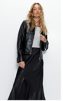 satin slip skirt