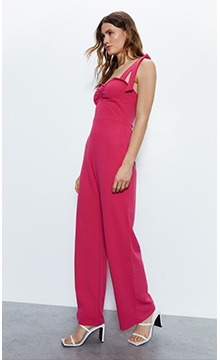 scuba crepe wide leg jumpsuit