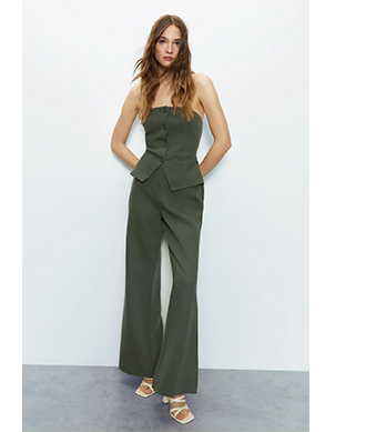 premium bustier tailored jumpsuit