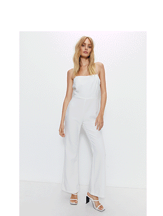premium pearl strap jumpsuit