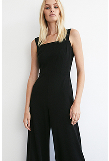 jersey crepe corset detail jumpsuit