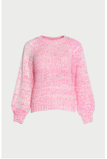 twist knit balloon sleeve jumper